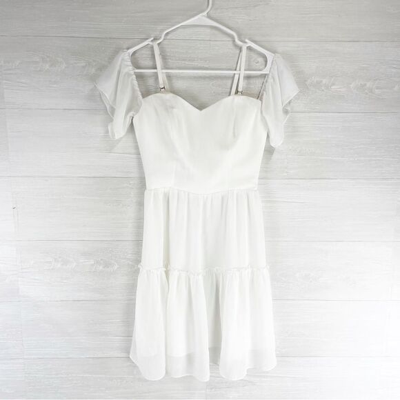 Dress the Population Justitia Off-the-Shoulder Fit And Flare Dress - Picture 2 of 6